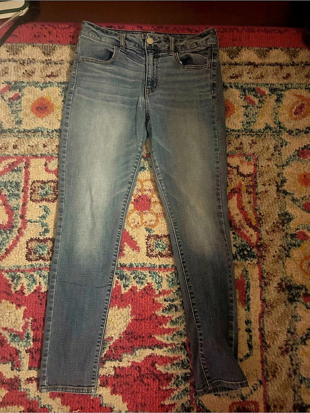 American Eagle AE High-Waisted Jegging Skinny Jeans in Gray